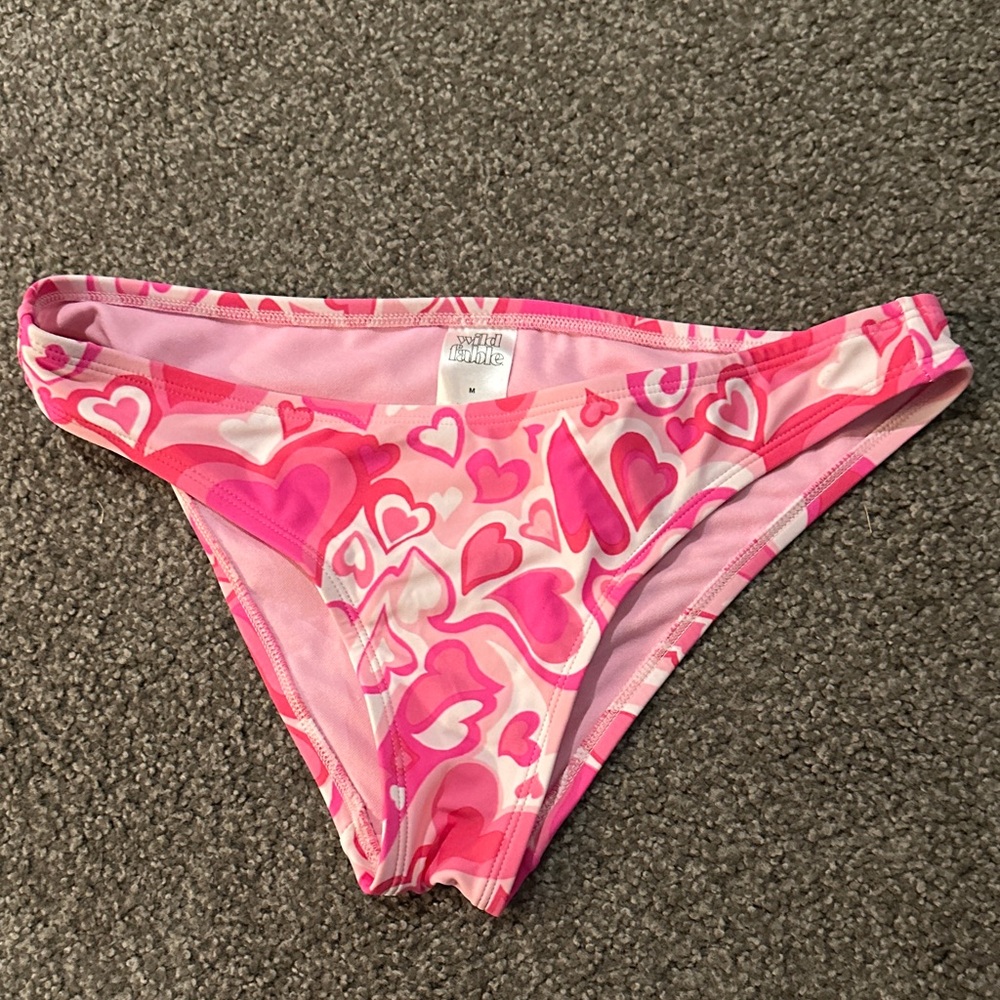 Wild Fable Pink Patterned Bikini Bottom